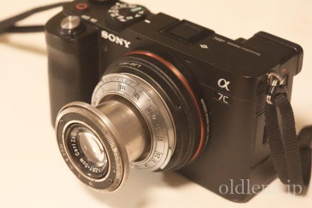 Carl Zeiss Jena Black Contax Tessar 5cm f2.8 (50mm) Sony α7c 外観レビュー